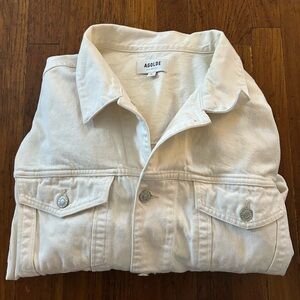 Agolde Cream Denim Jacket